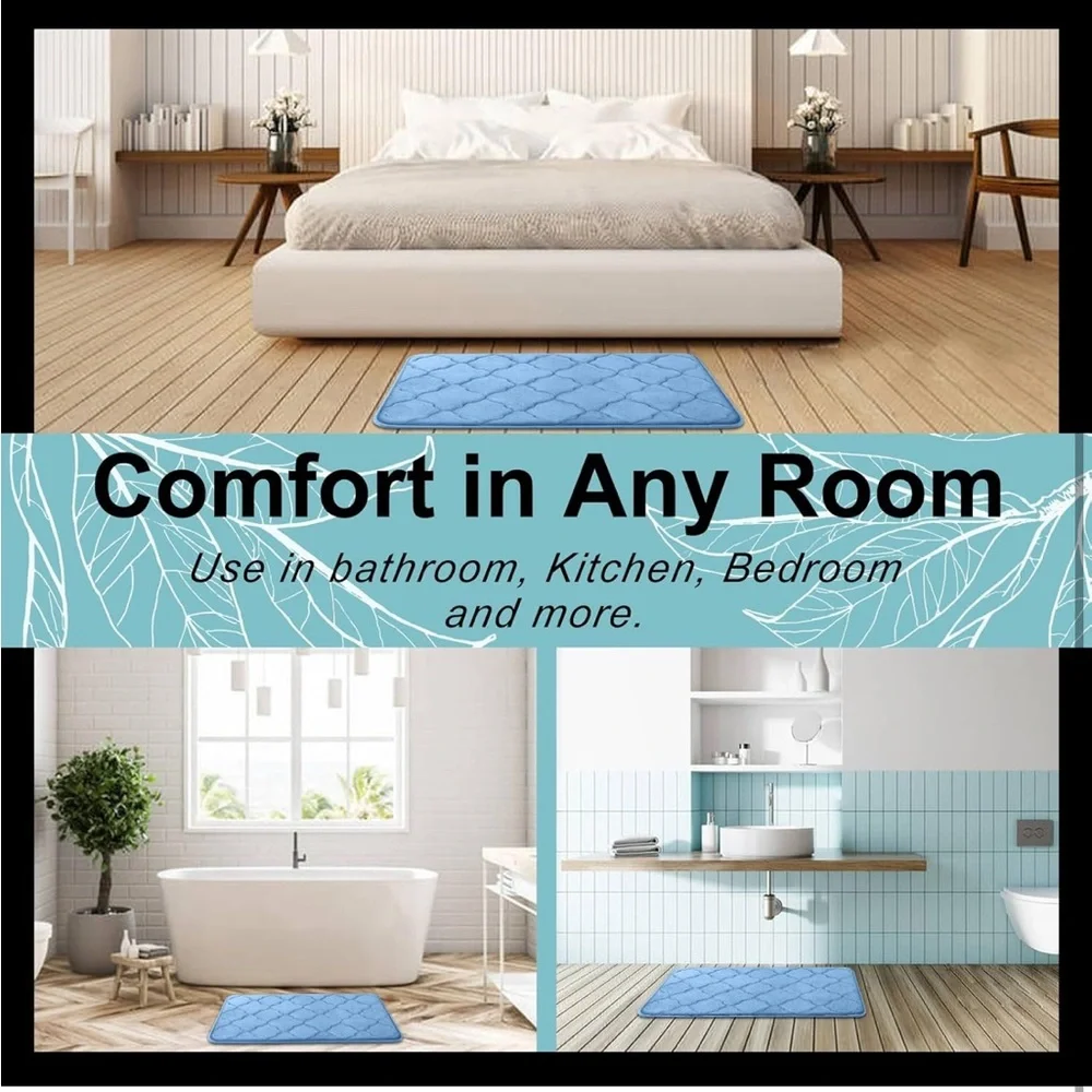 Memory Foam Non-Slip 59x20, Ultra Soft & Absorbent Bathroom🛁Rugs
